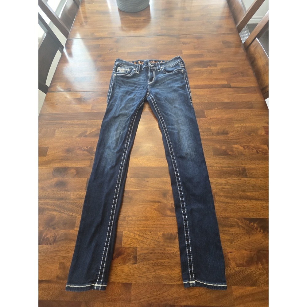 Rock Revival Claret Women's Jeans Size 28, Mid-Rise, Skinny Straight Fit